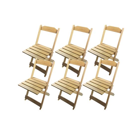 Cadeira Dobrável Madeira Natural Para Bar E Restaurante- kit 6 unidades Menor preço em Cadeira Dobrável Madeira Natural Para Bar E Restaurante- kit 6 unidades