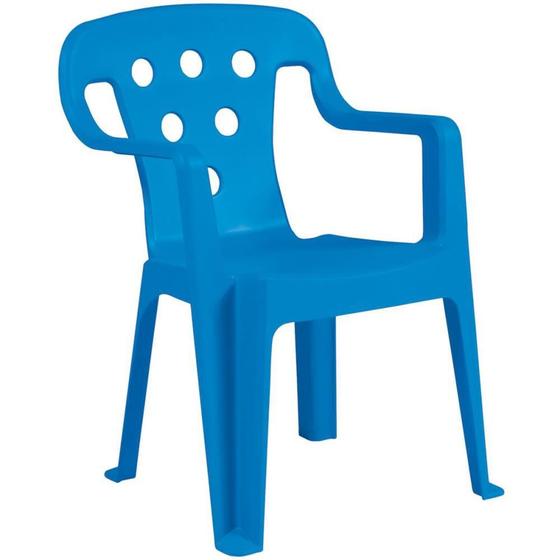 Imagem de Cadeira e Banqueta Poltroninha KIDS Azul
