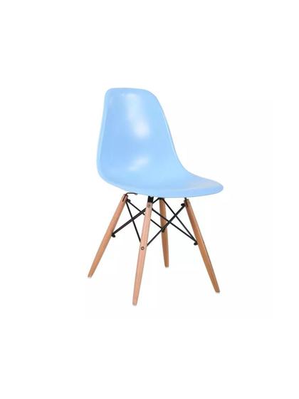 Imagem de Cadeira eames base de madeira azul