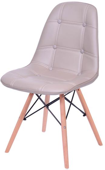 Imagem de Cadeira Eames Botone Fendi Base Madeira - 43609