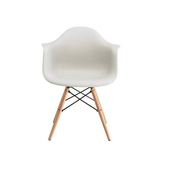 Imagem de Cadeira Eames Braço Polipropileno Base Madeira Eiffel Espresso Móveis