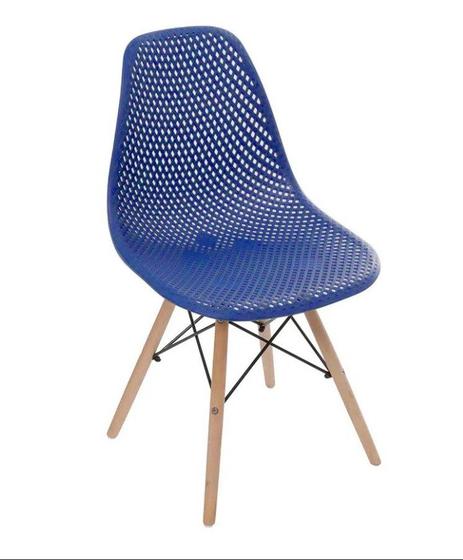 Cadeira Eames Design Colméia Eloisa Varias Cores, Azul Escuro Menor preço em Cadeira Eames Design Colméia Eloisa Varias Cores, Azul Escuro