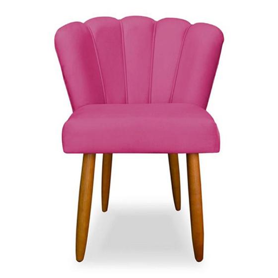 Imagem de Cadeira Eames Sala Jantar Penteadeira Pétala Veludo Rosa Pink - INCASA DECOR