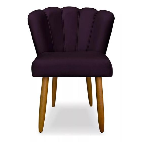 Imagem de Cadeira Eames Sala Jantar Penteadeira Pétala Veludo Roxo - INCASA DECOR