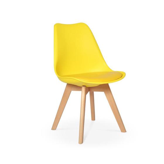 Imagem de Cadeira Eames Wood Leda Design - Amarela
