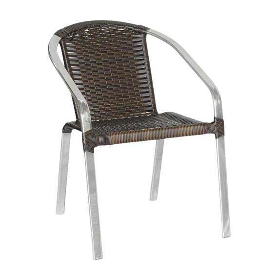 Imagem de Cadeira em Alumínio e Trama Área Cozinha Quintal Confortável