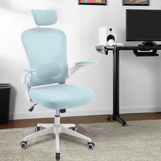 Imagem de Cadeira Ergonômica Escritório Python Fly Com Ajuste de Lombar Encosto e Sistema Relax Cor Verde