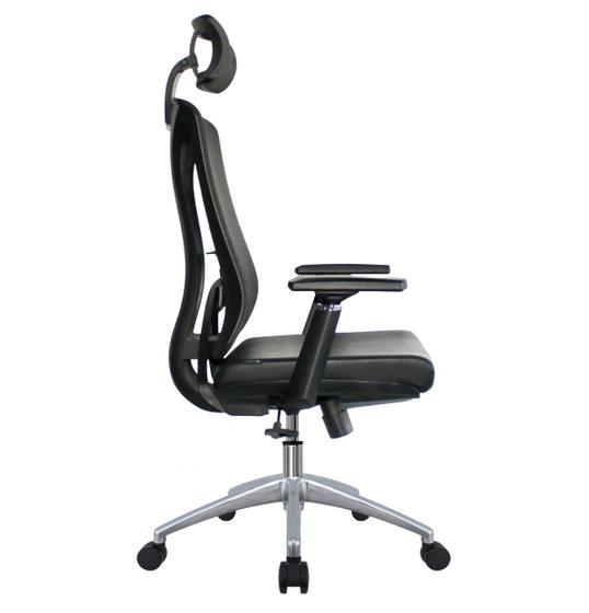 Imagem de Cadeira Escritório Ergonômica Presidente Reclinável Alta Confortável Tela Corrige Postura NR17 Premium XS Top Seat