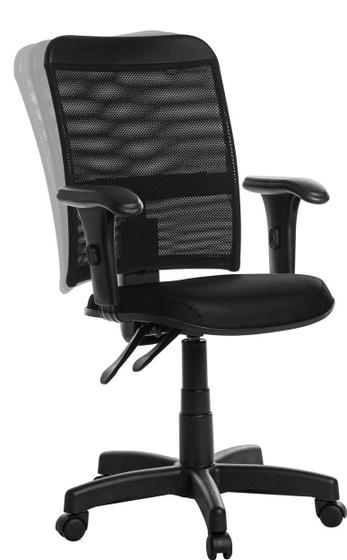 Imagem de Cadeira Escritório Ergonômica Tela Com Braço Rce Cor:Preto