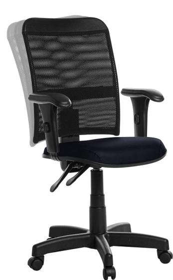 Imagem de Cadeira Escritório Ergonômica Tela Com Braço Rce ul Escuro