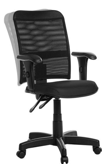 Imagem de Cadeira Escritório Ergonômica Tela Com Braço Rv Preto