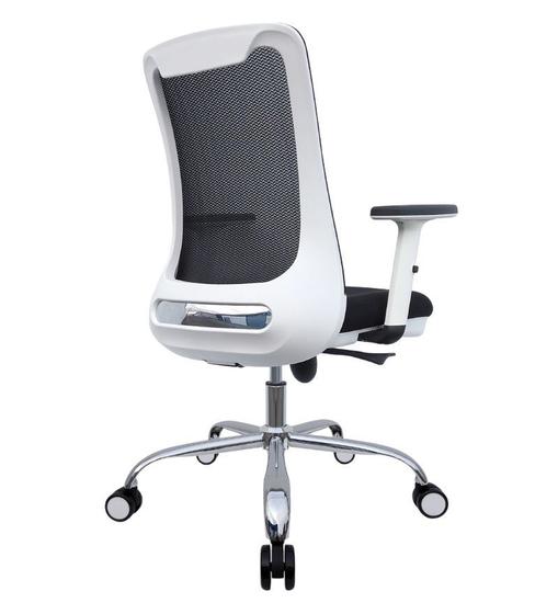 Imagem de Cadeira Escritório Giratória Design Moderno Minimalista Home Office Studio Top Seat Branca e Preta