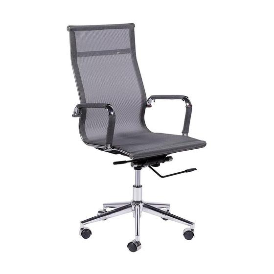 Cadeira Escritório Presidente Esteirinha Eames Tela Cinza Menor preço em Cadeira Escritório Presidente Esteirinha Eames Tela Cinza