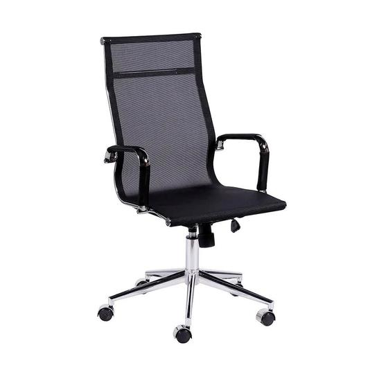 Cadeira Escritório Presidente Esteirinha Eames Tela Preta Menor preço em Cadeira Escritório Presidente Esteirinha Eames Tela Preta