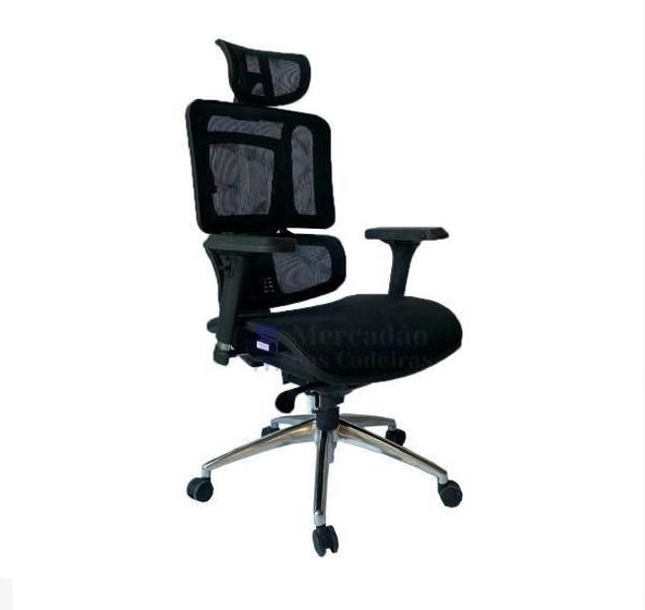 Cadeira Escritório Presidente Preta MK-4006 - Makkon Menor preço em Cadeira Escritório Presidente Preta MK-4006 - Makkon