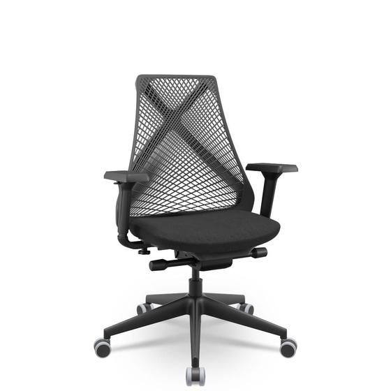 Cadeira Escritório Presidente Tela Bix-X+ Autocompensador Slider Braços 4D Shift Plaxmetal Preta Menor preço em Cadeira Escritório Presidente Tela Bix-X+ Autocompensador Slider Braços 4D Shift Plaxmetal Preta