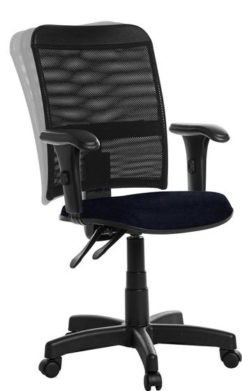 Imagem de Cadeira Escritorio Tela Com Back E Braço Crepe Preto