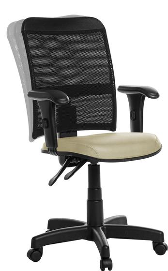 Imagem de Cadeira Escritorio Tela Com Back E Braço material sintético Azul