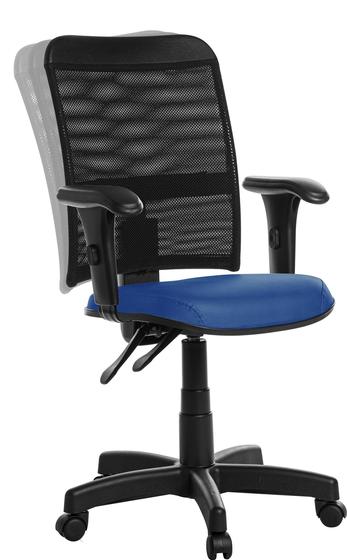 Imagem de Cadeira Escritorio Tela Com Back E Braço material sintético Azul