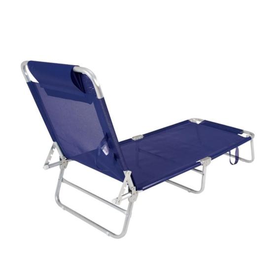 Imagem de Cadeira espreguicadeira aluminio mor azul