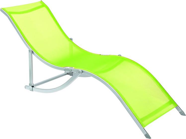 Imagem de Cadeira espreguiçadeira "s" alumínio dobrável verde - Bel Lazer