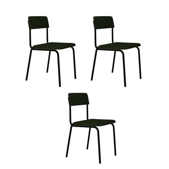 Imagem de Cadeira Estofada Fixa Empilhável Fit C/03 Un.