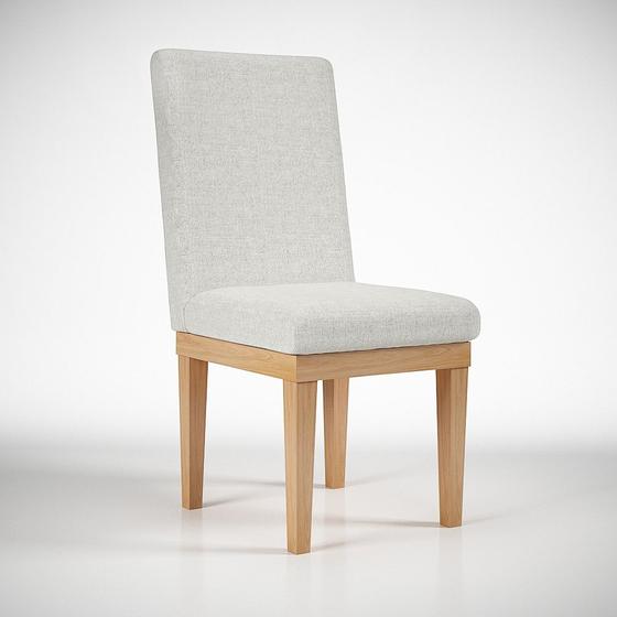 Imagem de Cadeira Estofada Reforçada para Mesa de Jantar Luxo Linho