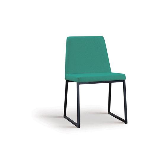 Imagem de Cadeira Estofada Yanka Azul Turquesa 82x48x54 cm Daf