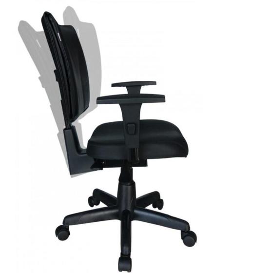 Imagem de Cadeira Executiva Back System Be-one com Braços Reguláveis - Cor Preta - 33006