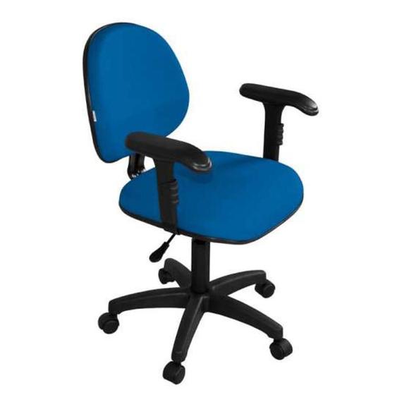 Imagem de Cadeira Executiva Com Braços Reguláveis Tecido Azul