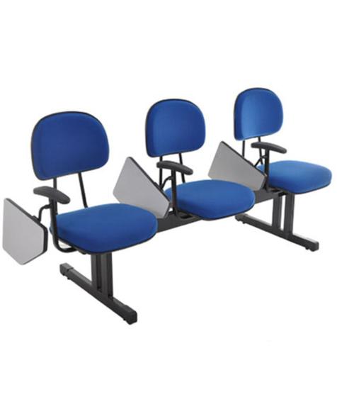 Imagem de Cadeira Executiva em longarina com 3 lugares Linha Robust Azul