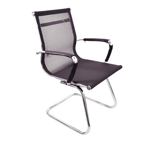 Cadeira Fixa Charles Eames Esteirinha Tela Mesh Office 12A Preta Menor preço em Cadeira Fixa Charles Eames Esteirinha Tela Mesh Office 12A Preta