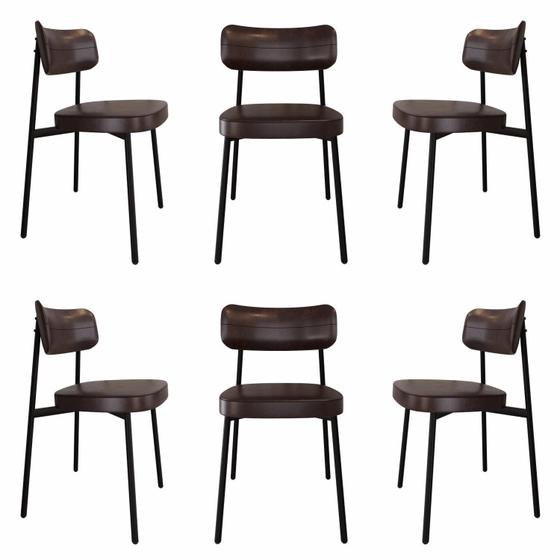Imagem de Cadeira Fixa com 4 Pés 50 X 44,7 X 83,8 Cm com 6 Unidades Alloa