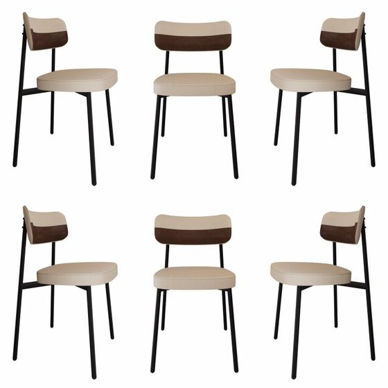 Imagem de Cadeira Fixa com 4 Pés 50 X 44,7 X 83,8 Cm com 6 Unidades Alloa