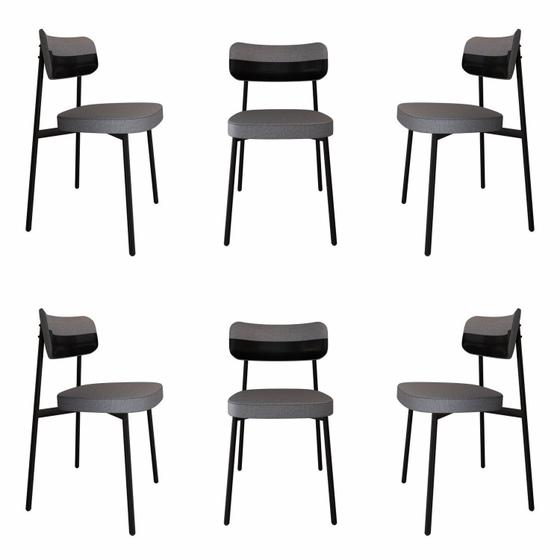 Imagem de Cadeira Fixa com 4 Pés 50 X 44,7 X 83,8 Cm com 6 Unidades Alloa