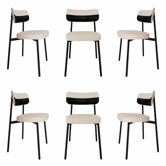 Imagem de Cadeira Fixa com 4 Pés 50 X 44,7 X 83,8 Cm com 6 Unidades Alloa