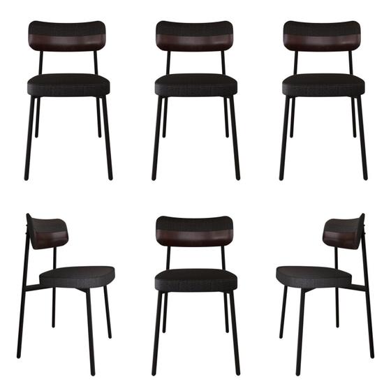 Imagem de Cadeira Fixa com 4 Pés 50 X 44,7 X 83,8 Cm com 6 Unidades Alloa