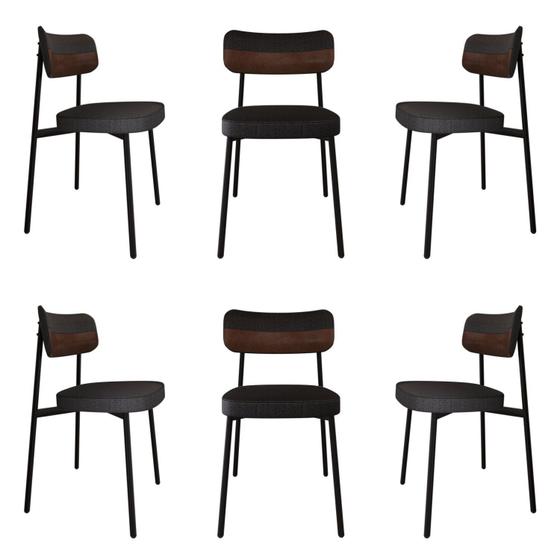 Imagem de Cadeira Fixa com 4 Pés 50 X 44,7 X 83,8 Cm com 6 Unidades Alloa