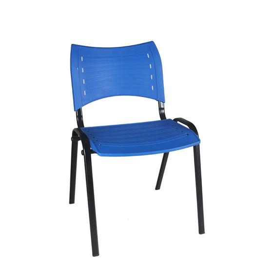 Imagem de Cadeira fixa empilhável 63 com estrutura preta ISO Frisokar