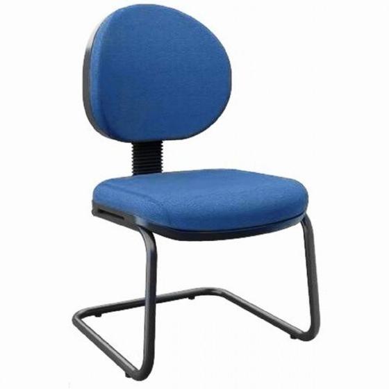 Imagem de Cadeira Fixa Executiva Base Continua Azul Ecológico MK-0901ES - Mercadão das Cadeiras