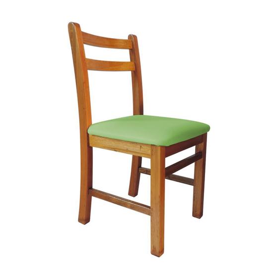 Imagem de Cadeira Floripa de Madeira Ideal para Bar e Restaurante Assento Verde - Natural