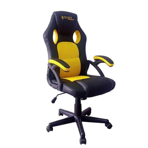 Imagem de Cadeira Gamer Bright Ergonômica Reclinável - 605 Amarelo