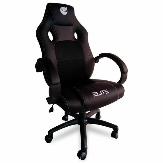 Imagem de Cadeira Gamer com Ajuste de Altura Elite Dazz Preto até 125 Kg
