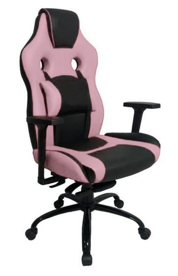Imagem de Cadeira Gamer com Almofada Linha Gamer Racing Rosa