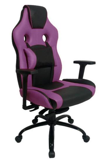 Imagem de Cadeira Gamer com Almofada Linha Gamer Racing Roxo