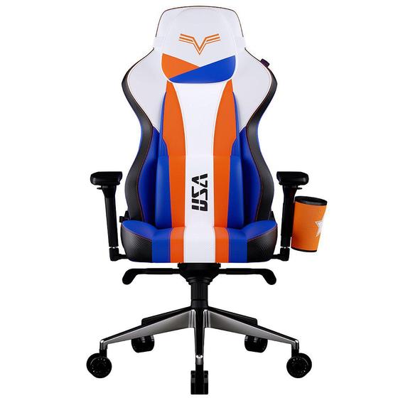 Cadeira Gamer Cooler Master Caliber X2, Street Fighter Edition Luke - Branco/Azul Menor preço em Cadeira Gamer Cooler Master Caliber X2, Street Fighter Edition Luke - Branco/Azul