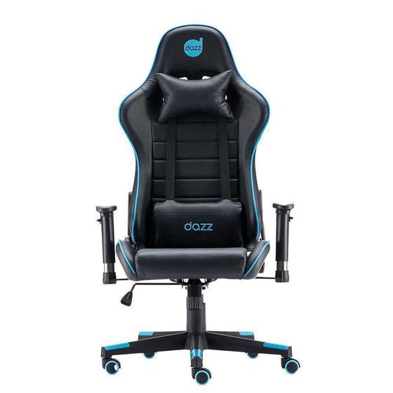 Imagem de Cadeira Gamer Dz Prime X V2 Preto E ul Com Almofada Par