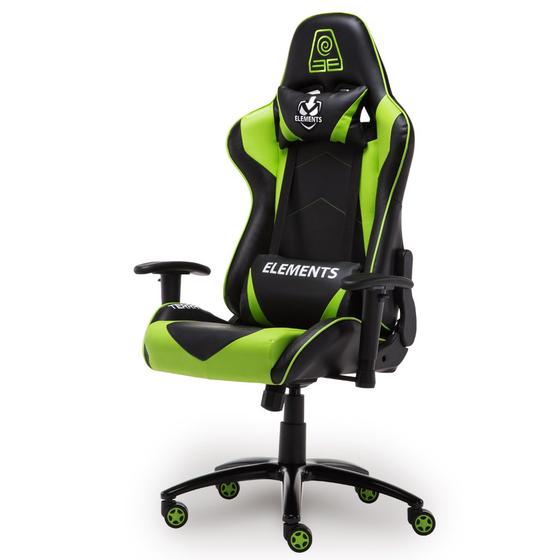 Cadeira Gamer Elements Veda Terra Verde/Preta Menor preço em Cadeira Gamer Elements Veda Terra Verde/Preta