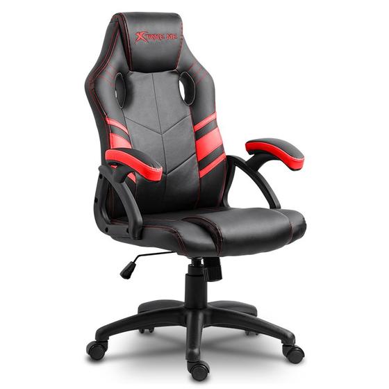 Imagem de Cadeira Gamer Ergonomica - Preto com Vermelho - XTRIKE ME GC-803