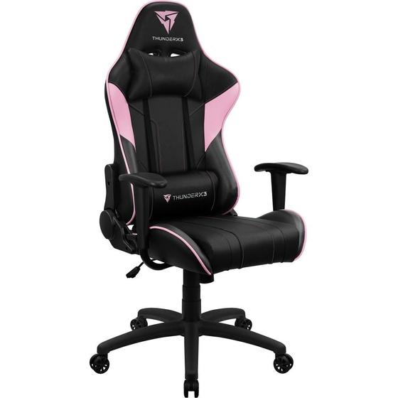 Imagem de Cadeira Gamer Escritório ThunderX3 EC3 Encosto Reclinável material sintético de Alta Qualidade Cor Rosa